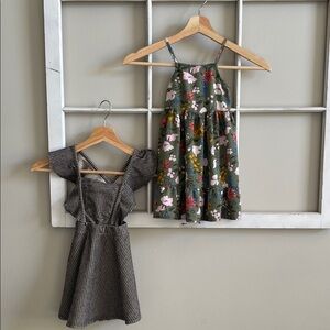 Stylish Kids Floral and Striped Dress Set-4T